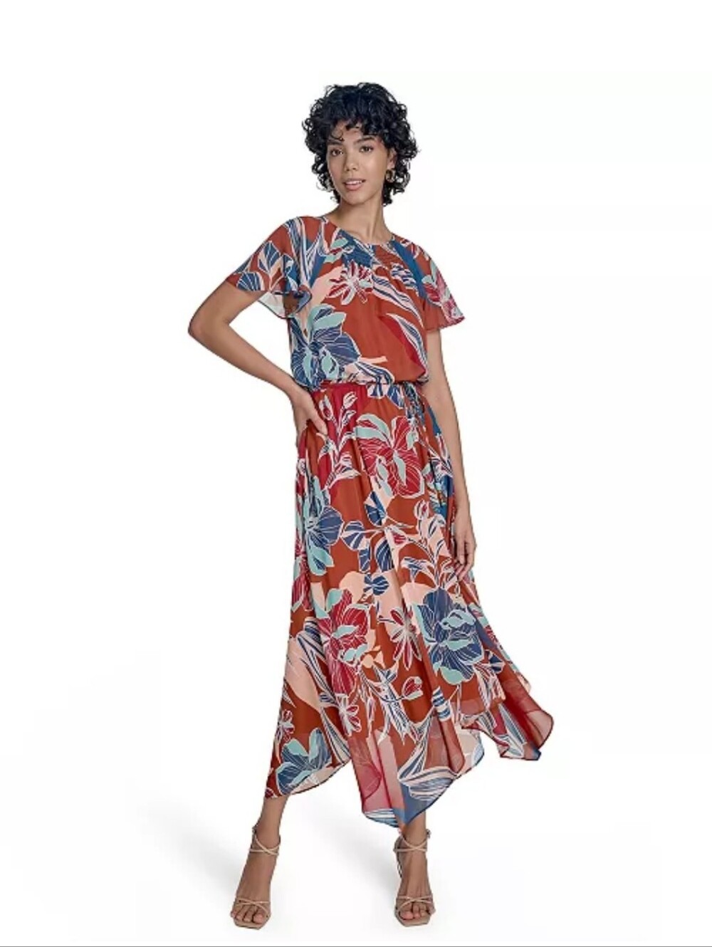 Jessica Howard NWT Floral Chiffon Maxi Dress Size 14 $139 Boho